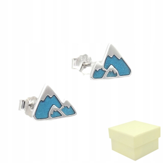 Strieborné náušnice 925 Silver Mountain Studs Mountain